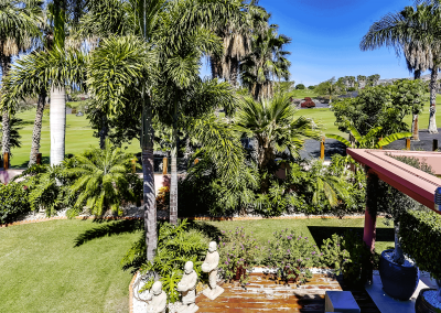 garten rückseite des hauses